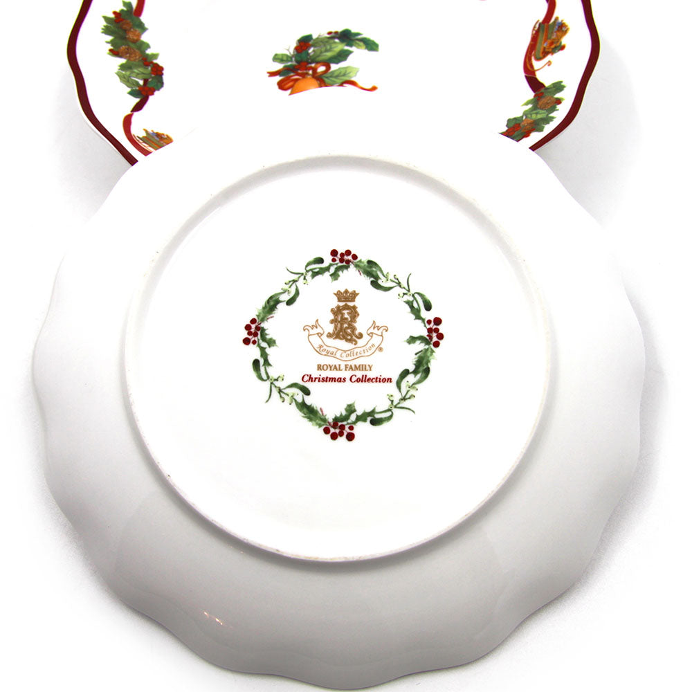 Royal Family - Servizio di piatti natalizio in porcellana 18 pezzi "christams wishes"