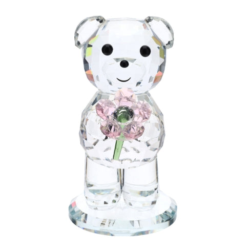 Hervit - Orsetto cristallo fiore rosa