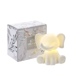 Hervit- ELEFANTINO PORC.BIANCA BISCUIT 8CM
