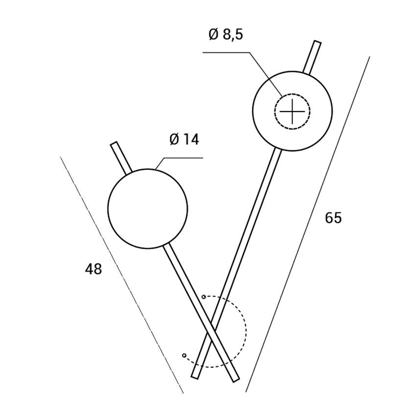 MILOOX- Mikado applique/plafoniera