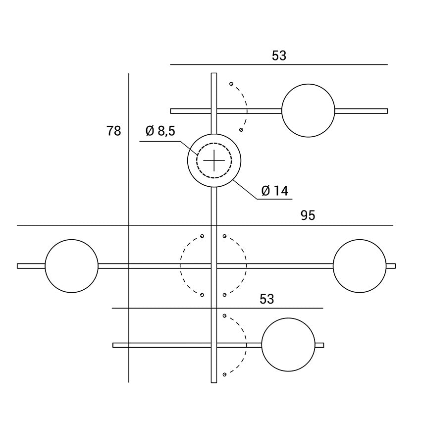 MILOOX- Mikado applique/plafoniera