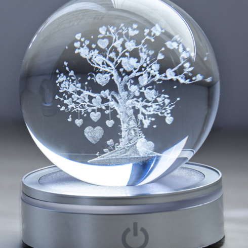 Hervit - Sfera crystal planet life tree Ø10cm