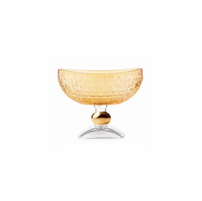 Emò - Porta bonbon piccolo in vetro con decoro quadratini