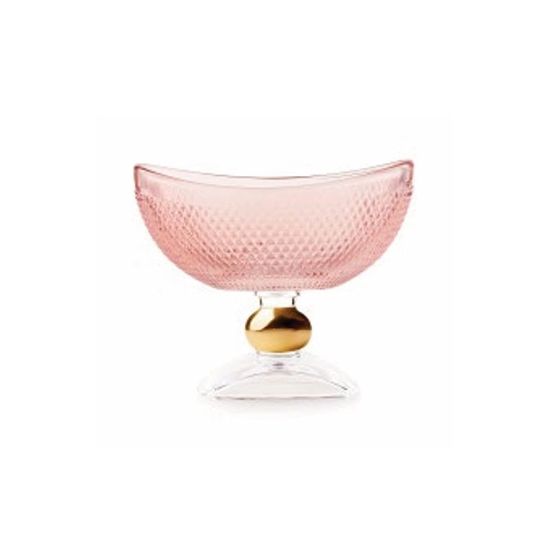 Emò - Porta bonbon piccolo in vetro con decoro nido d'ape