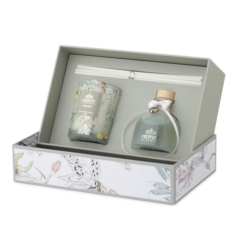 Hervit-SET PROFUMA AMBIENTE + CANDELA HARMONY