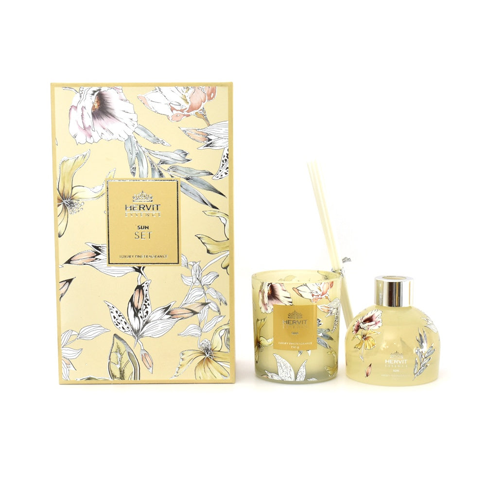 Hervit-SET PROFUMA AMBIENTE + CANDELA SUN
