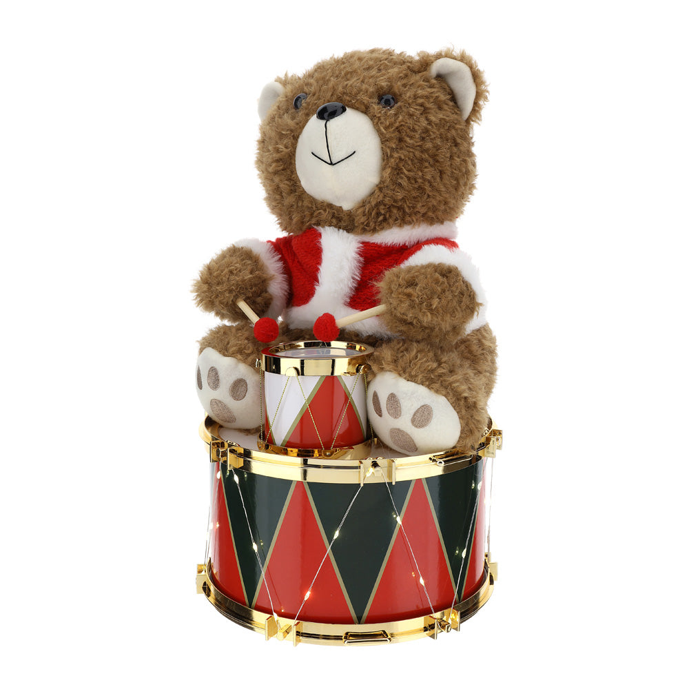 Hervit – Orso peluche su tamburo h40