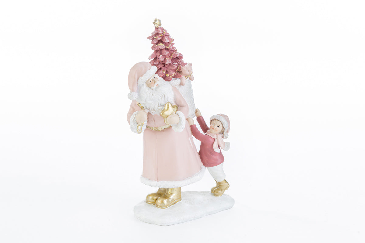 Le stelle - Babbo Natale resina rosa