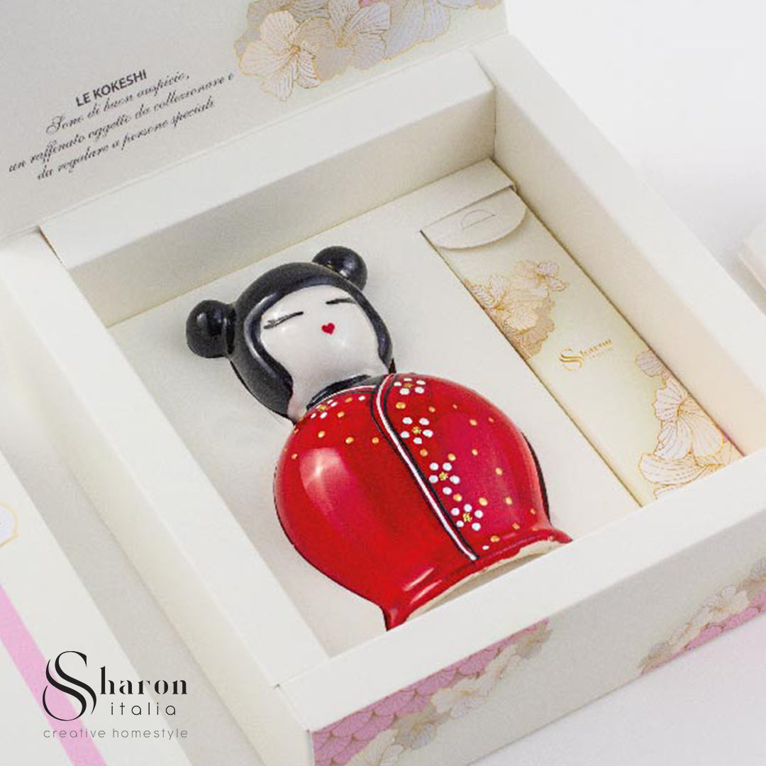 Sharon -Campana Kokeshi Amore rossa