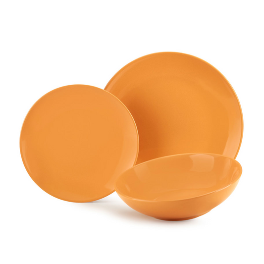 Fade - Carioca arancione servizio di piatti tavola 18 pezzi
