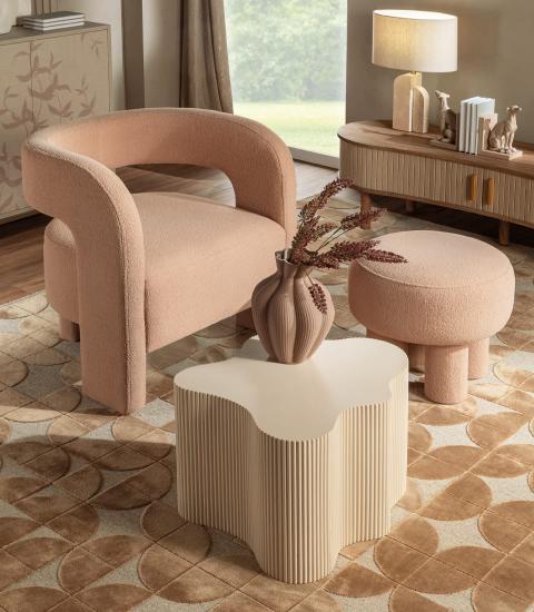 L’Oca Nera - Poltrona tonda tessuto