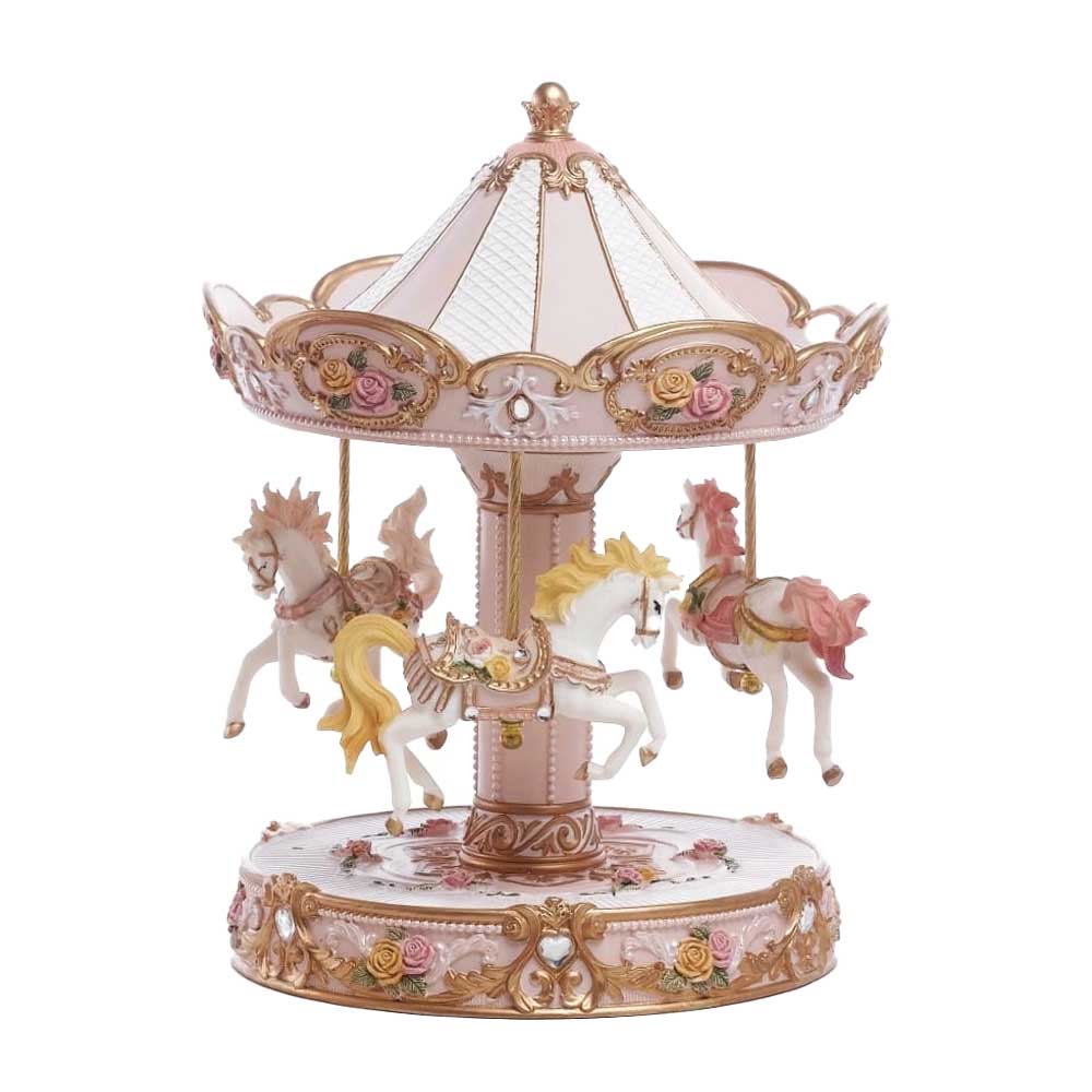 Encantada - Carillon Carousel Gigante rosa 18x22h