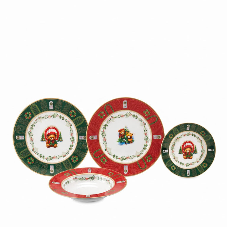 Fade - Servizio piatti Xmas teddy 18 pz