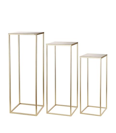 L'Oca Nera - Stand set 2 pz in metallo 19x19x50h - 22x22x60h