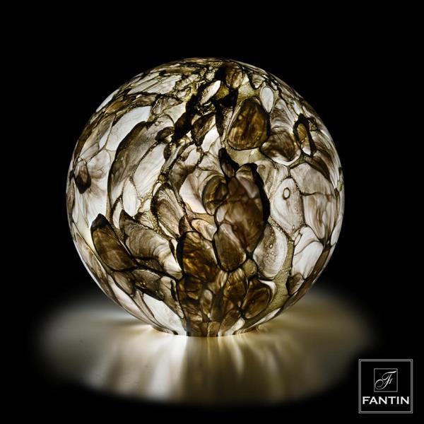 Fantin - Lampada led sfera marmoreo diam. 28cm