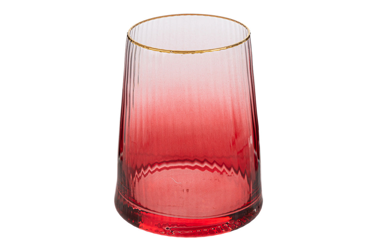 Le Stelle -  Set 6 bicchieri vetro colore rosso