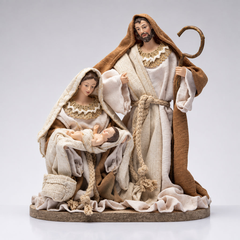 Emmebi - Presepe sacra famiglia bimbo tra le braccia h24