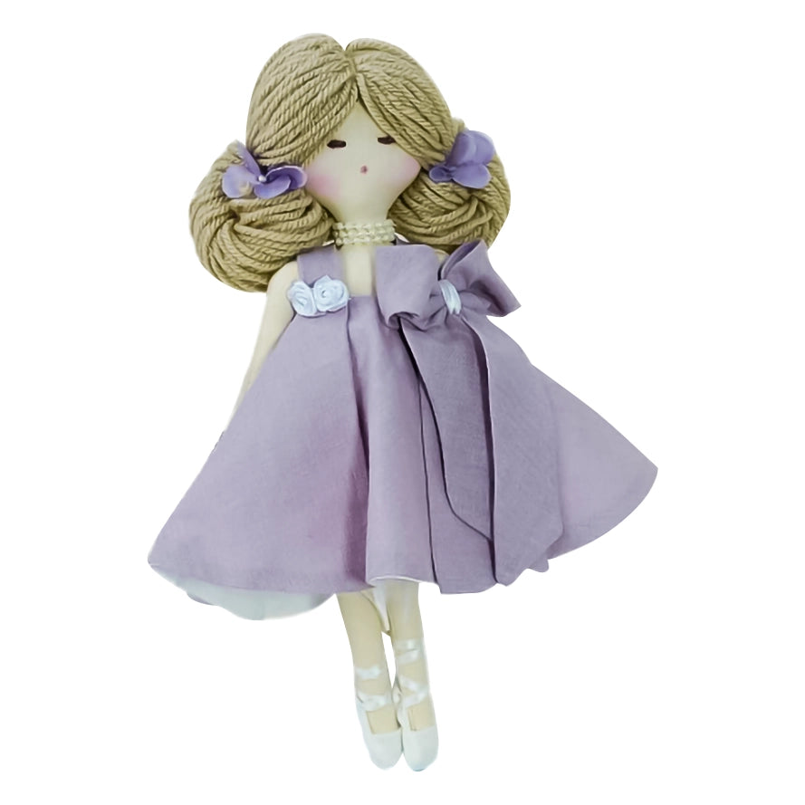 L'Infinito - Bambola di pezza in lino glicine
