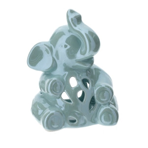 Hervit-PORTATEALITE ELEFANTE PORCELLANA TRAFORATA 14 cm