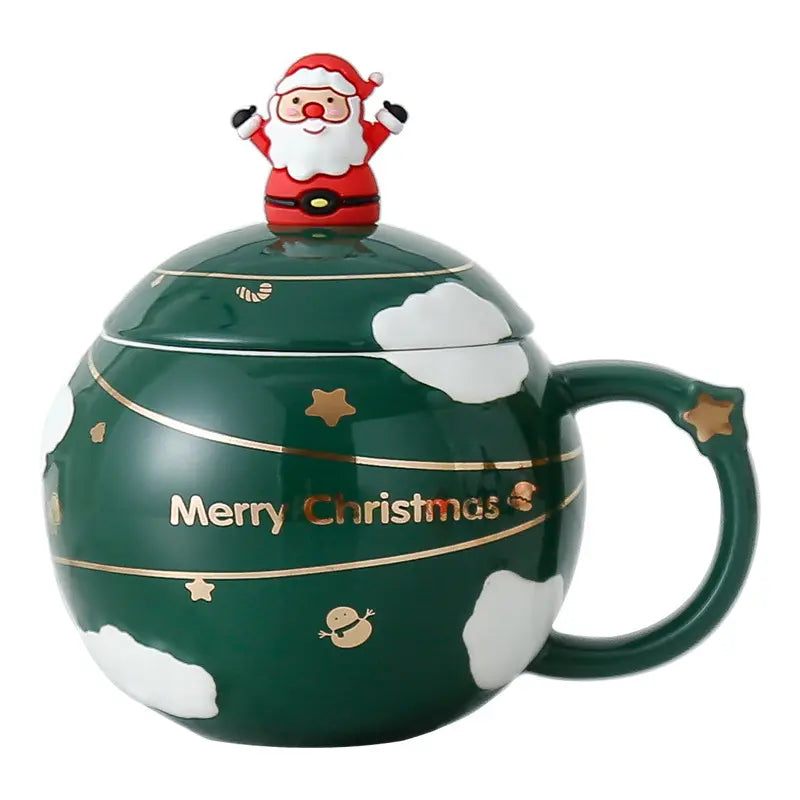Cuore Matto - set 2 Mug palla di Natale con cucchiaino