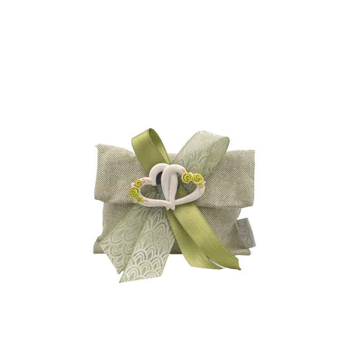 Joel- pochette in tessuto verde