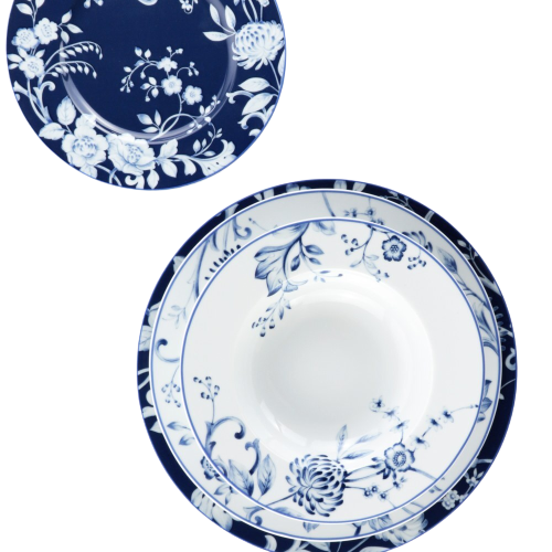 Weissestal - Heritage Blue Servizio di piatti tavola 18 pezzi in porcellana
