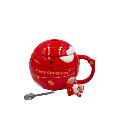 Cuore Matto - set 2 Mug palla di Natale con cucchiaino