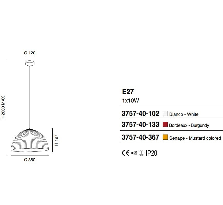 Fabas - Carola lampadario a sospensione