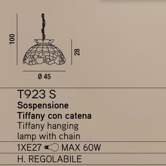 Perenz - Tiffany sospensione con catena