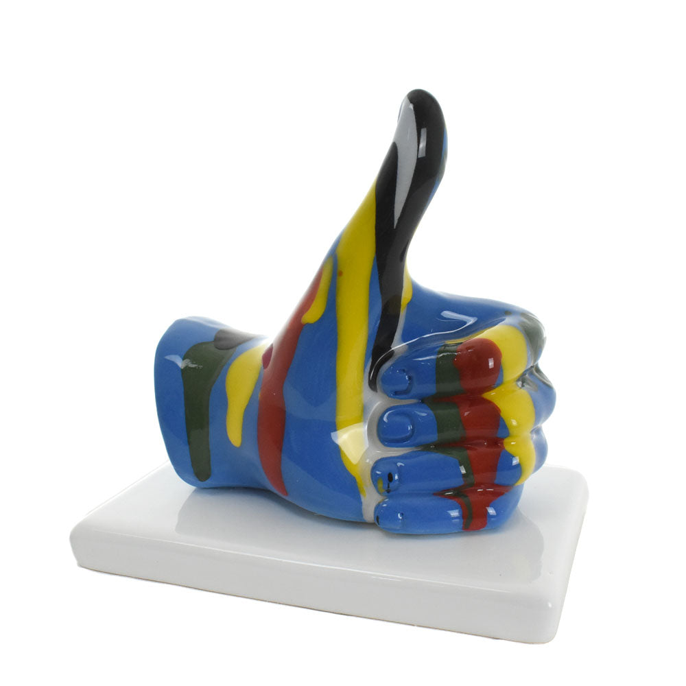 Amagè- Le mani imbratto "Mi piace" blu