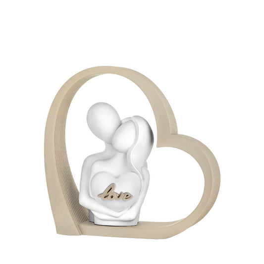 Bongelli - Coppia cuore love nocciola 14x14