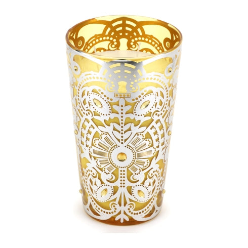 Hervit - Candela Vaso vetro bisanzio giallo grande