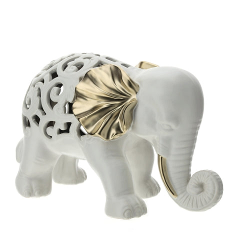 Hervit- ELEFANTE GRES TRAFORATO 35X22CM BIANCO