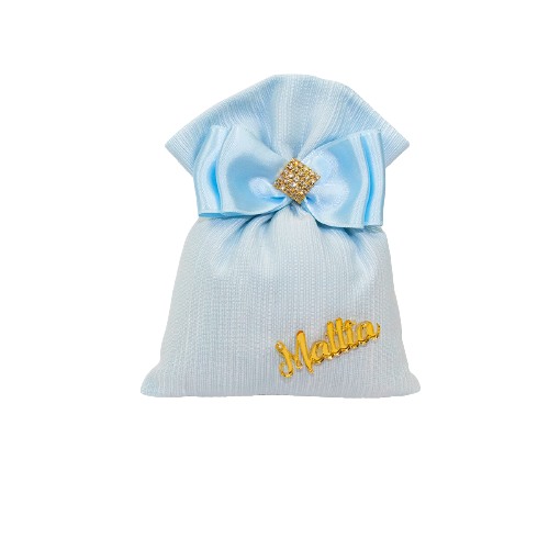 Sekò- Sacchetto grande celeste con nome