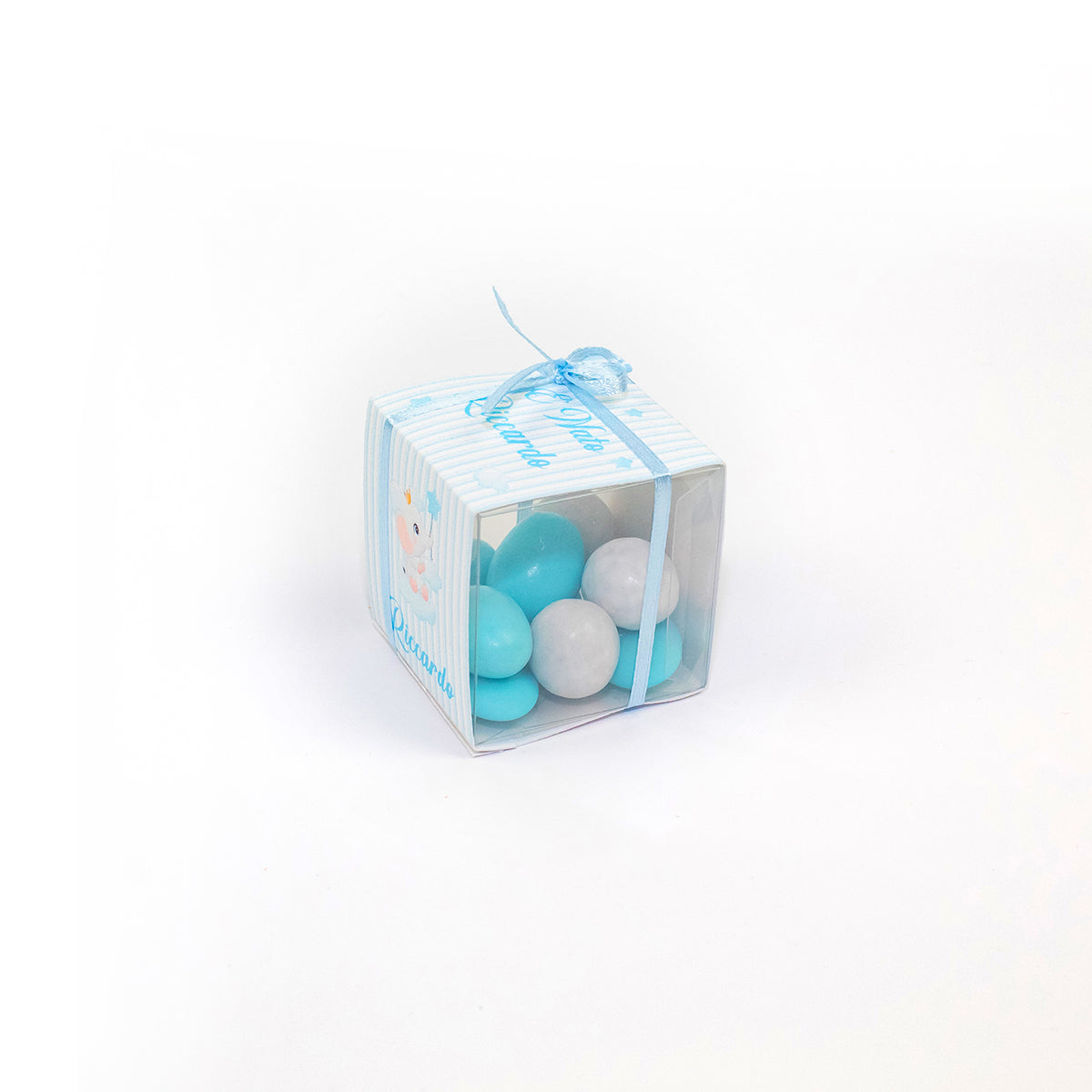 Aguacoco- Scatolina celeste con PVC e nome