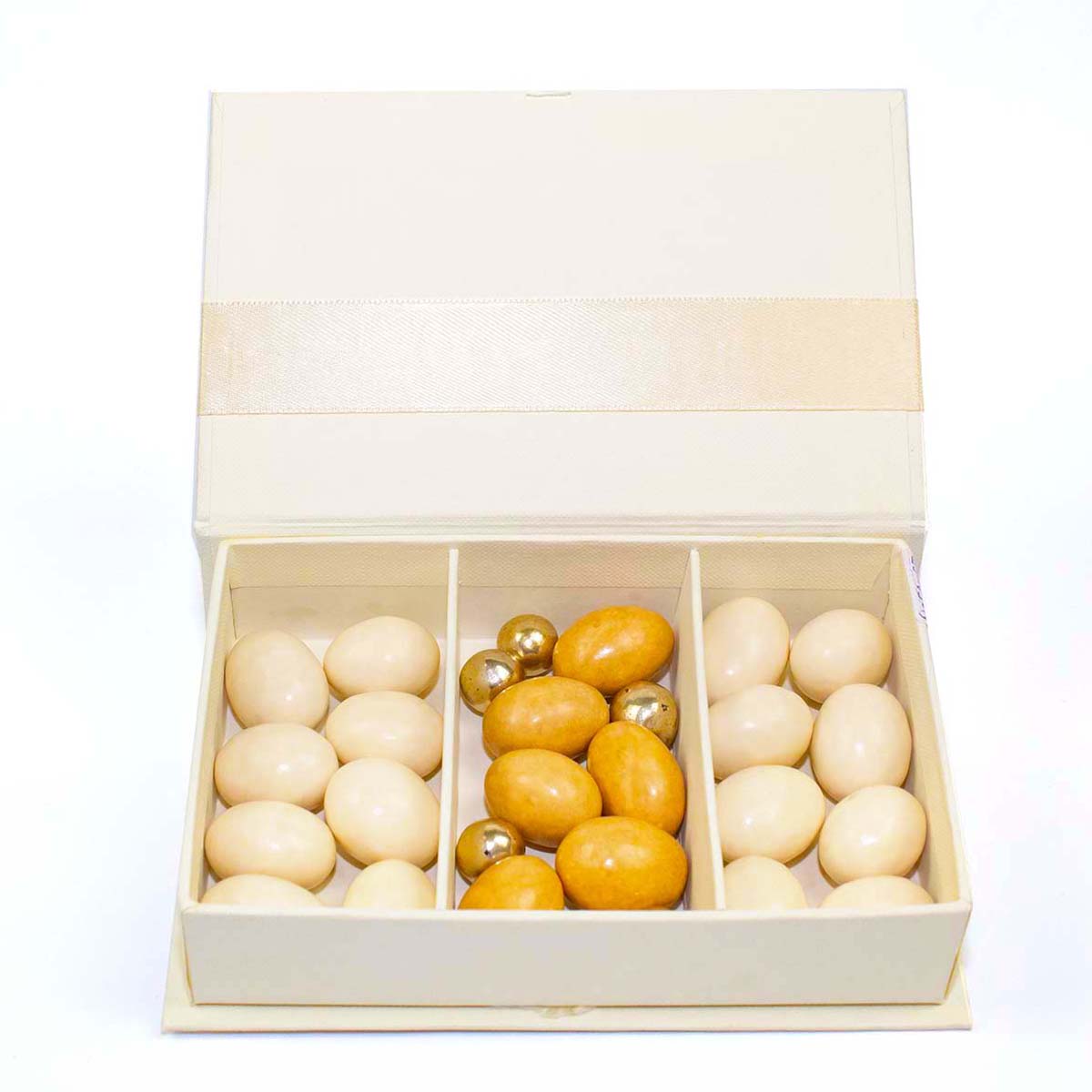 H.L. - Cofanetto rettangolare telato ecrù