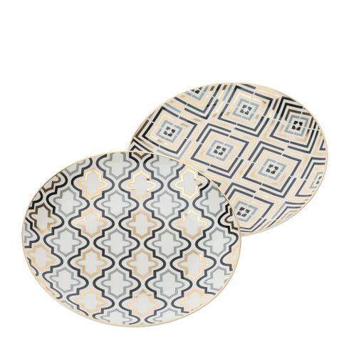 HERVIT- Box 2 Piatti Dolce in Porcellana VLK Design - Ø19cm