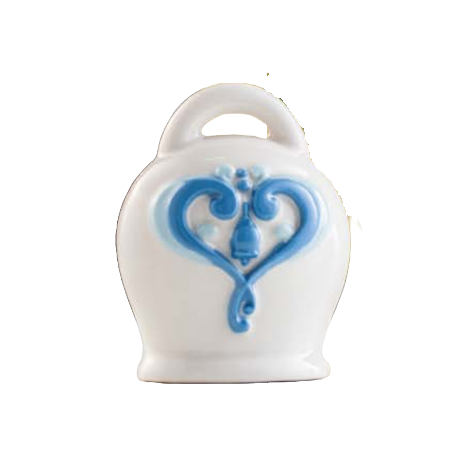 Sharon - Campana media avorio con rilievo colorato