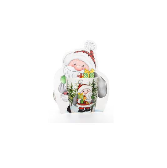 Cuore Matto - Mug natalizia Babbo Natale con cartoncino Ø 9,5cm; H 8cm