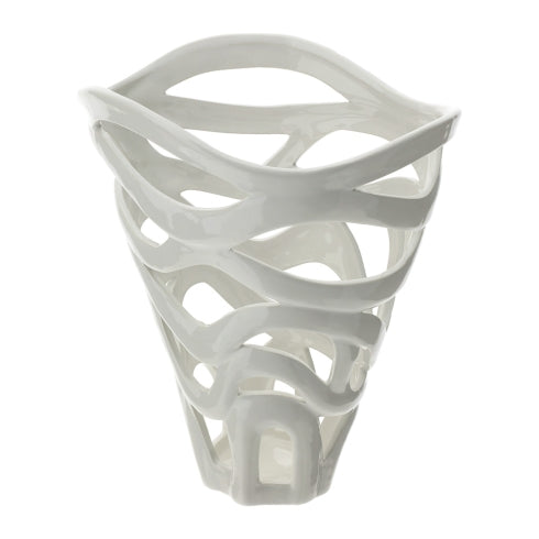 Hervit - Vaso Leaf ceramica traforata