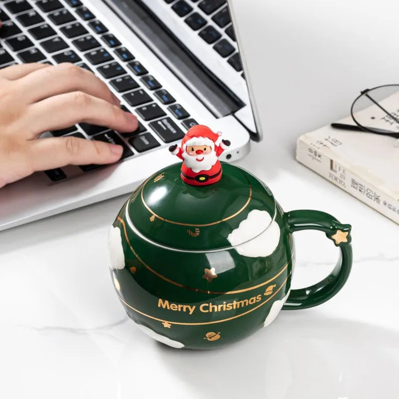 Cuore Matto - set 2 Mug palla di Natale con cucchiaino