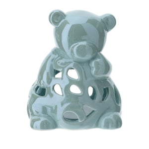 Hervit-PORTATEALITE ORSETTO PORCELLANA TRAFORATA 12CM