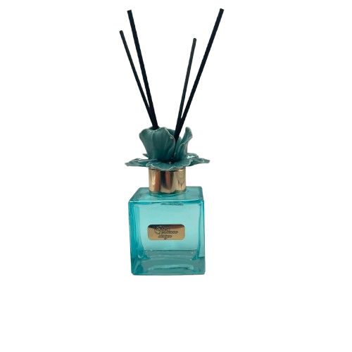 Pienne - Profumatore cubo piccolo tiffany con fiore