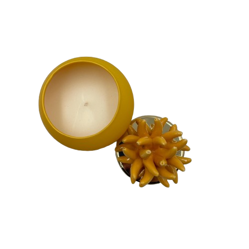 Pienne - Candela grande con riccio gialla