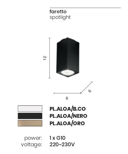 ONDALUCE- Aloa ceiling faretto