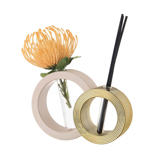 Bongelli - Vaso con Profumatore Tondo 10x15h Ottanio/Cipria
