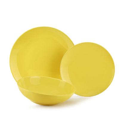 Fade - Carioca giallo servizio di piatti tavola 18 pezzi