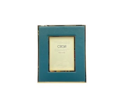 Cresia - Portafoto in pelle cobalto