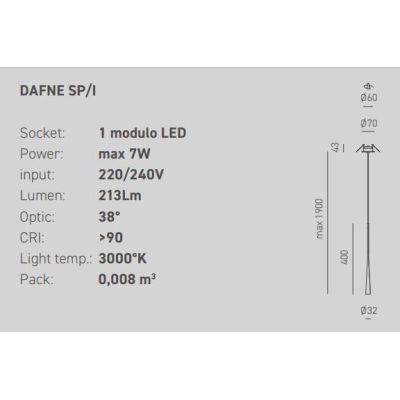 Gealuce - Dafne Sospensione a incasso