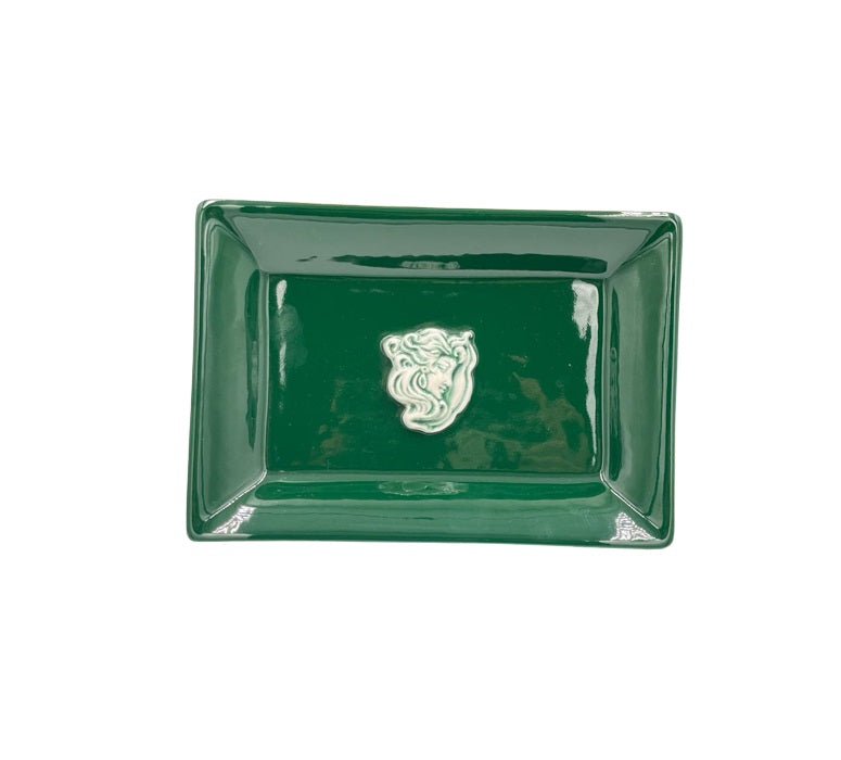 Dea Capodimonte - Svuotatasche rettangolare con cammeo verde